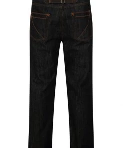 New In Collectif Mens Eddie Denim 40's Jeans Charcoal