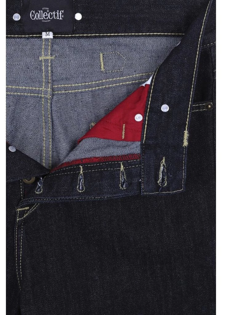 New In Collectif Men Eddie Denim 40's Jeans