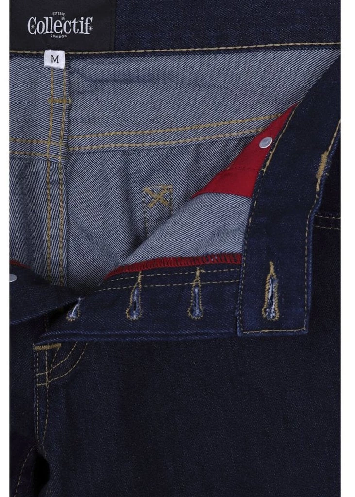 New In Collectif Men Teddy Denim 50's Jeans