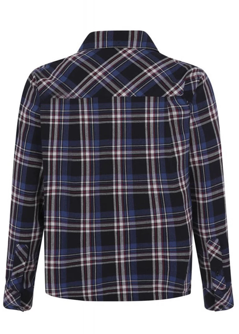 New In Collectif Men Tiago Scot Check Shirt Blue