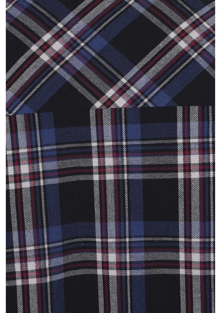 New In Collectif Men Tiago Scot Check Shirt Blue