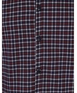Collectif Men Hunter 40's Check Shirt Wine New In