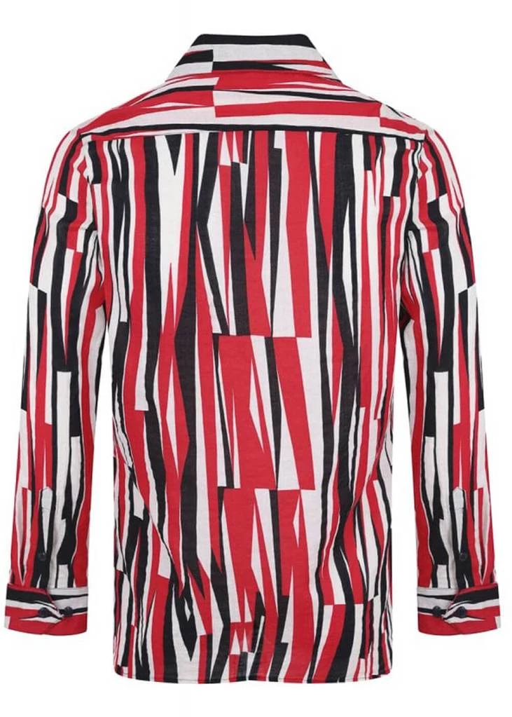 Collectif Men Tiago Abstract Shirt Black Red