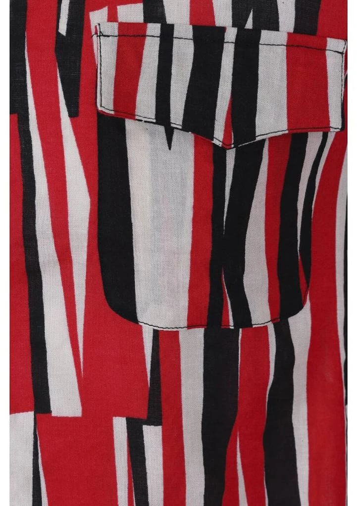 Collectif Men Tiago Abstract Shirt Black Red