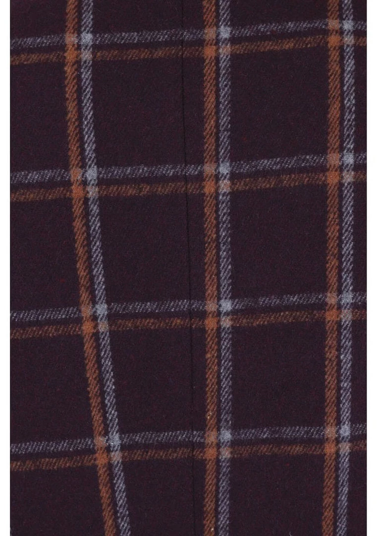 Collectif Men John Check Jacket Burgundy New In