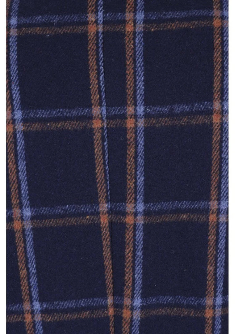 Collectif Mens John Check Jacket Navy New In