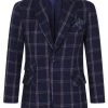 Collectif Mens John Check Jacket Navy New In