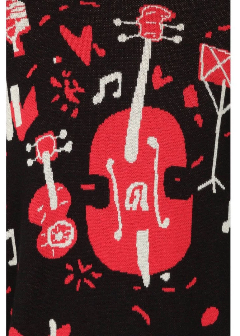 Collectif Mens Jimmy Jazz Sound 50's Jumper Black New In