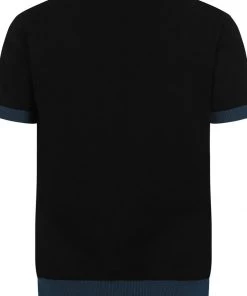 New In Collectif Mens Scott Blues Night 50's Jumper Blue