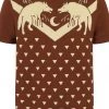 New In Collectif Mens Scott Mountain Wolf 50's Jumper Brown