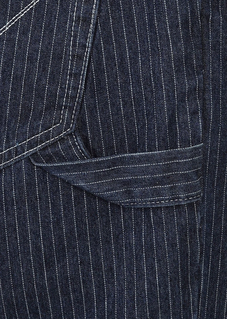 Collectif Mens Johnny Striped Jeans Blue White