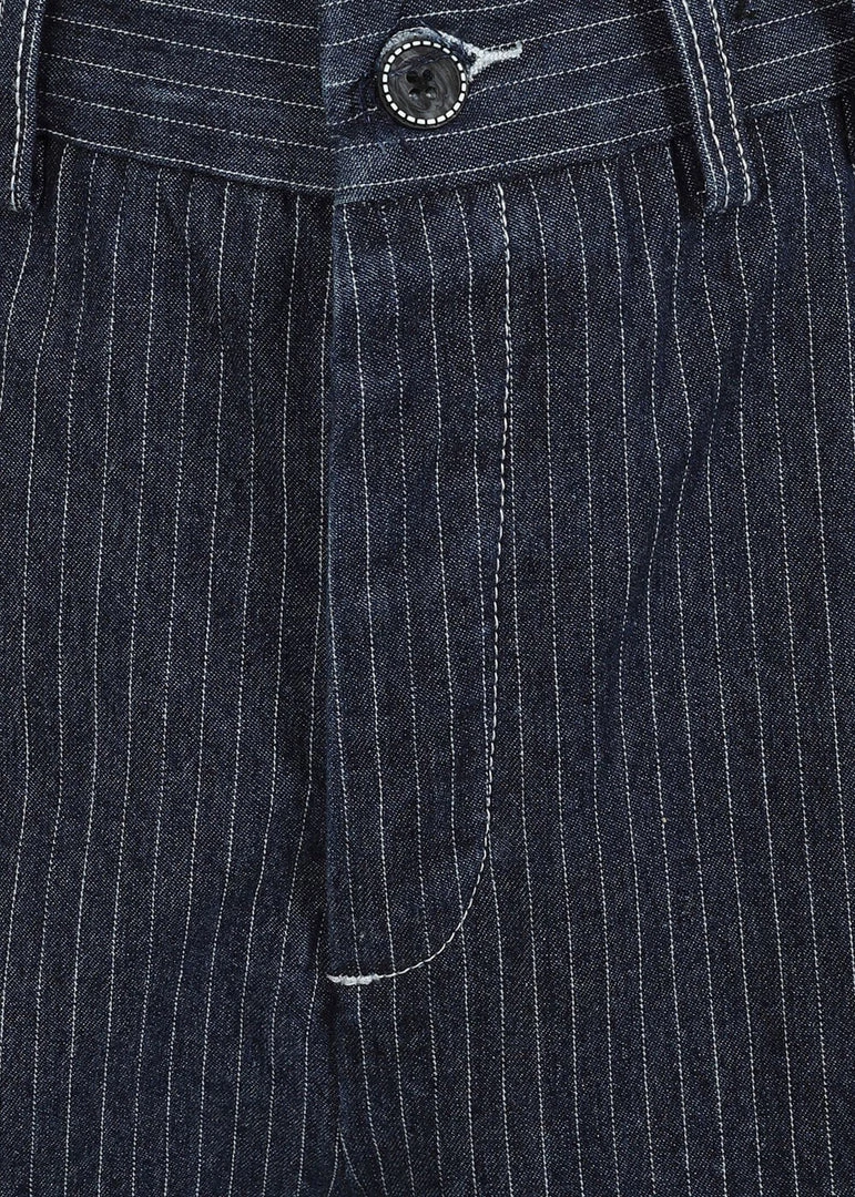 Collectif Mens Johnny Striped Jeans Blue White