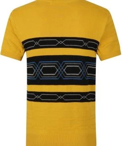 Collectif Heren Bobbie Robbie 50's Jumper Mosterd