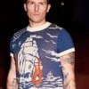 Collectif Men Bobbie Nautical 40's Jumper Blue New In
