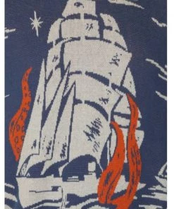 Collectif Men Bobbie Nautical 40's Jumper Blue New In