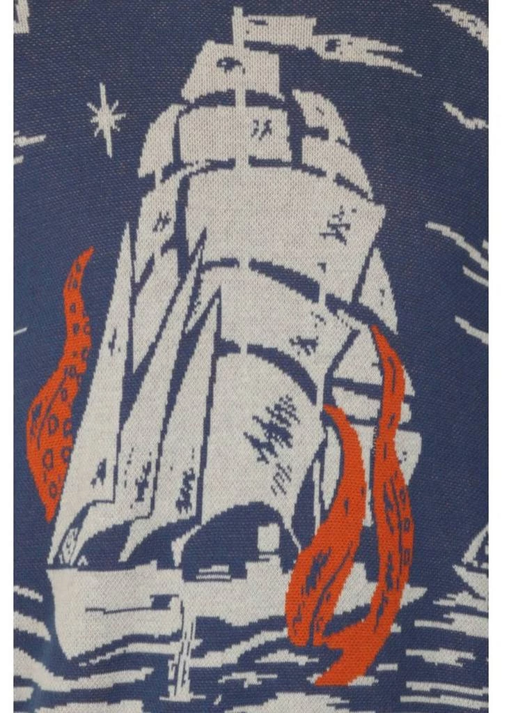 Collectif Men Bobbie Nautical 40's Jumper Blue New In