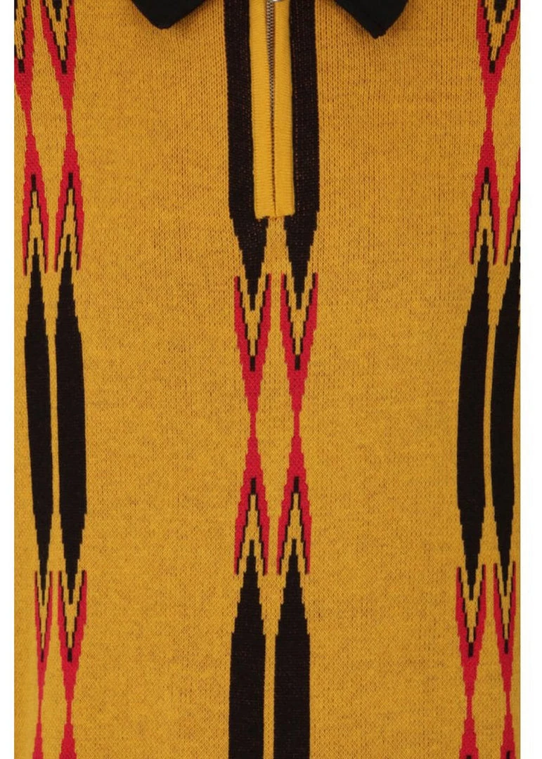 New In Collectif Mens Pablo Marylebone Polo Shirt Mustard