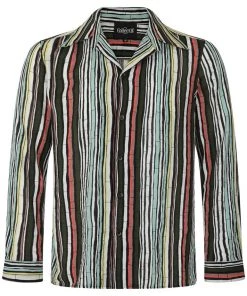 Collectif Mens Jamie Bamboo 50's Shirt Black New In