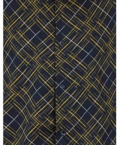 Collectif Men Adam Brighton 50's Shirt Navy New In