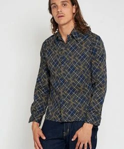 Collectif Men Adam Brighton 50's Shirt Navy New In