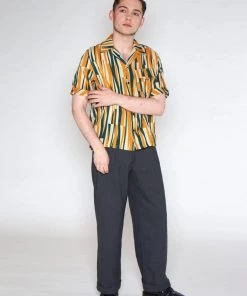 Collectif Mens Oscar Abstract 50's Shirt Multi New In