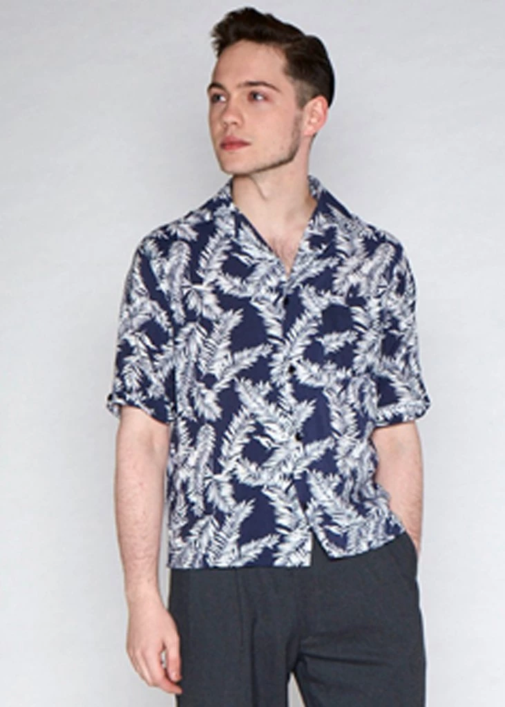 Collectif Mens Cesar 40's Shirt Navy