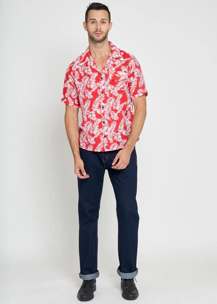 Collectif Heren Cesar 40's Shirt Red