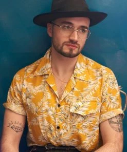 Collectif Mens Cesar 40's Shirt Yellow