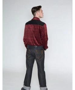 New In Collectif Men Jonathan Leopard 50's Jacket Red