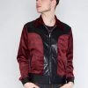 New In Collectif Men Jonathan Leopard 50's Jacket Red