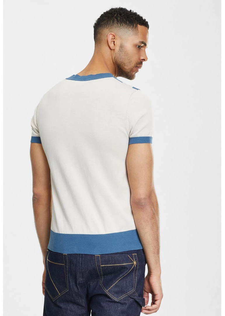 Collectif Mens Scott Lighthouse 50's Jumper Cream New In