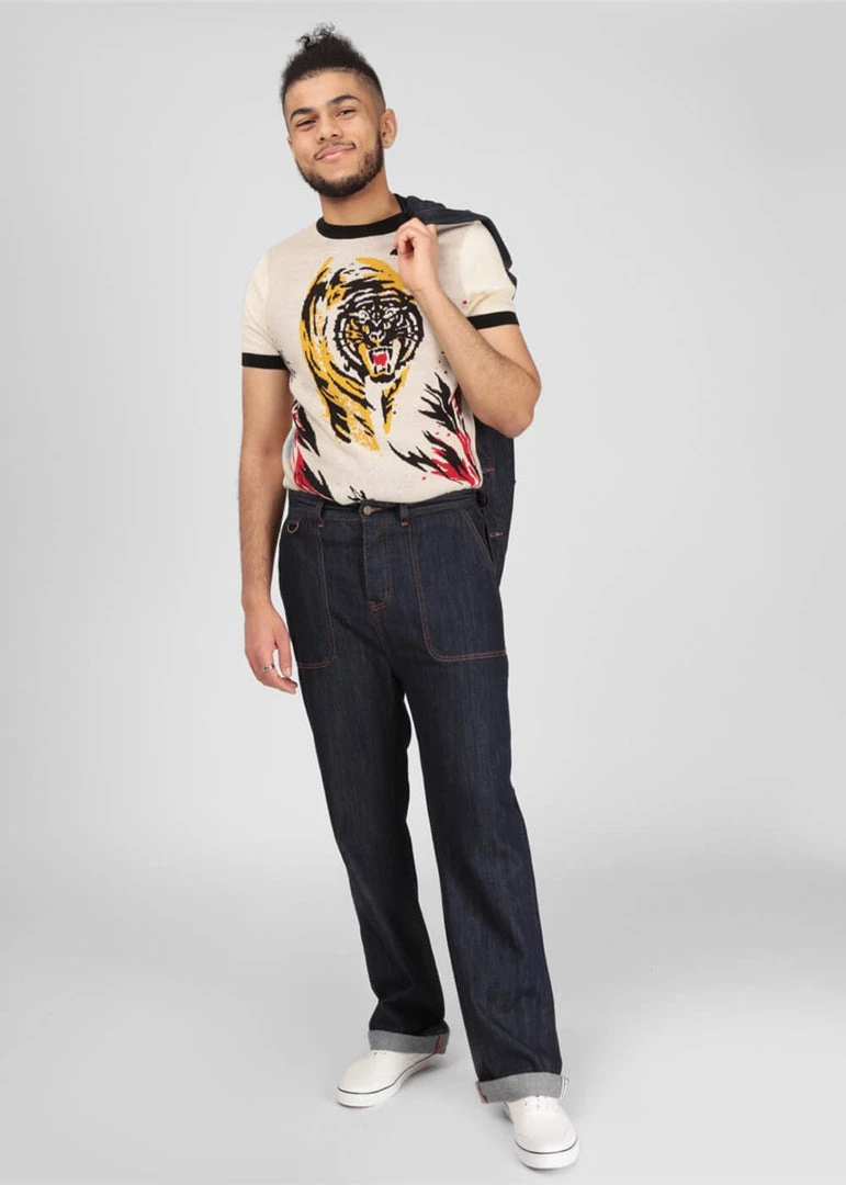 Collectif Mens Axel Jeans Denim Blue