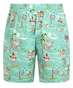 Collectif Mens Martin Motel Shorts Blue