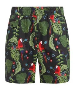 New In Collectif Mens Martin Parrot Shorts Black
