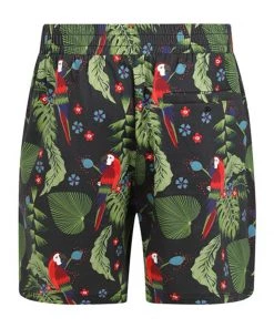 New In Collectif Mens Martin Parrot Shorts Black