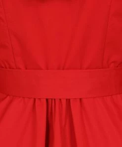 Collectif Sarah 50's Hooded Trenchcoat Red New In