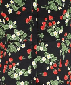 New In Collectif Demira Wild Strawberries 50's Pencil Dress Black