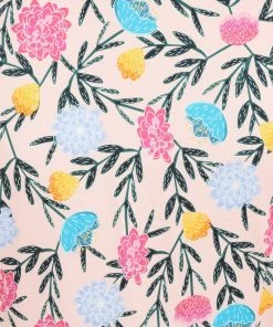 Collectif Caterina Floral Whimsy 50's Pencil Dress Pink New In