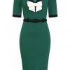Collectif Sadie 50's Pencil Dress Green New In