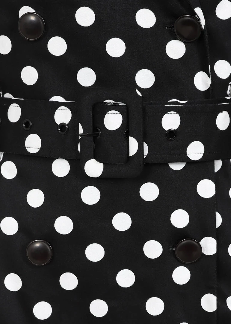 Collectif Marisa Polka Dot 50's Pencil Dress Black