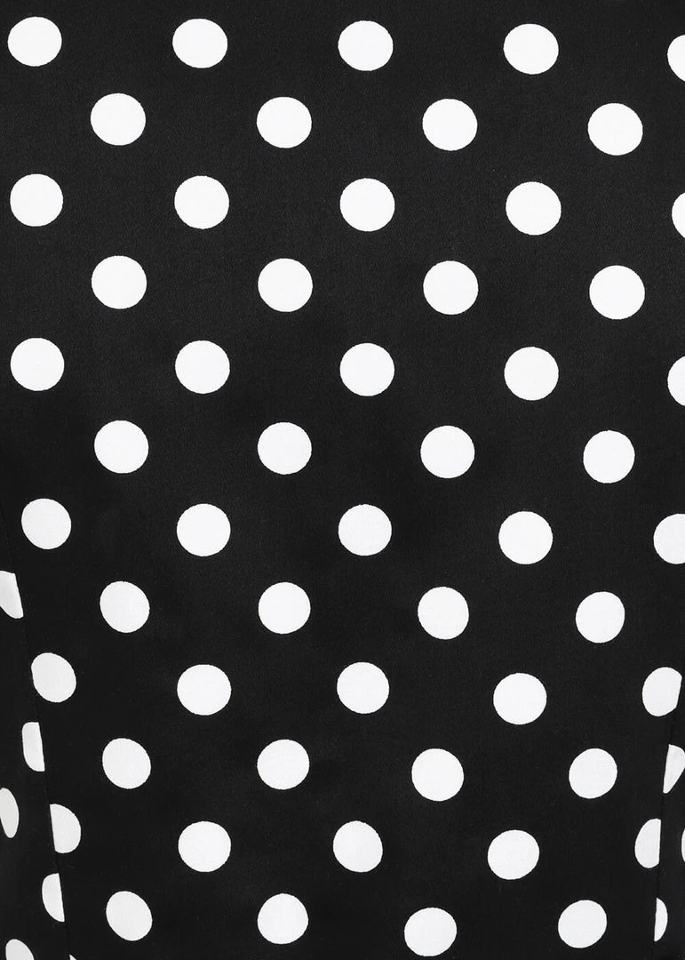 Collectif Marisa Polka Dot 50's Pencil Dress Black