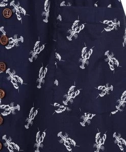 New In Collectif Kimberly Lobster 50's Swing Dress Navy