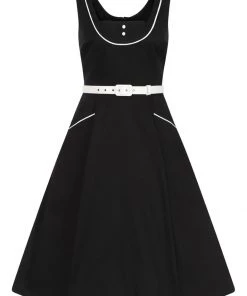 New In Collectif Kinsley Sailor 60's Swing Dress Black