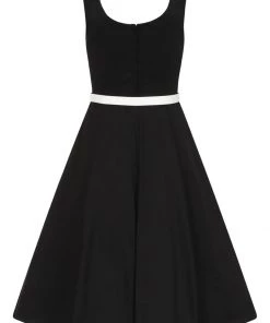 New In Collectif Kinsley Sailor 60's Swing Dress Black