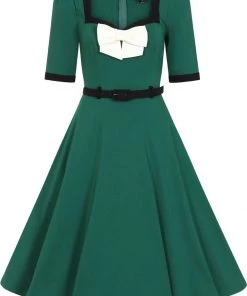 New In Collectif Sadie 50's Swing Dress Green