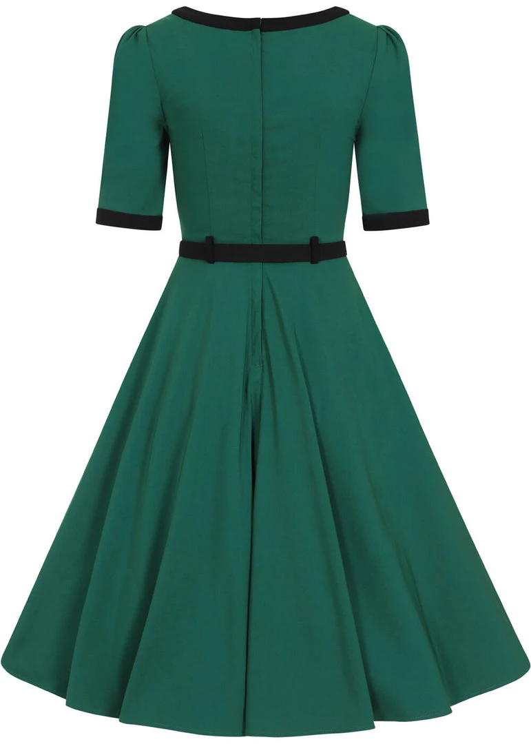 New In Collectif Sadie 50's Swing Dress Green