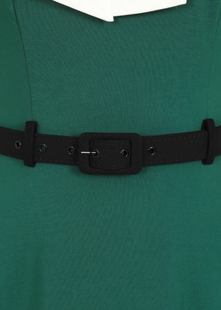 New In Collectif Sadie 50's Swing Dress Green