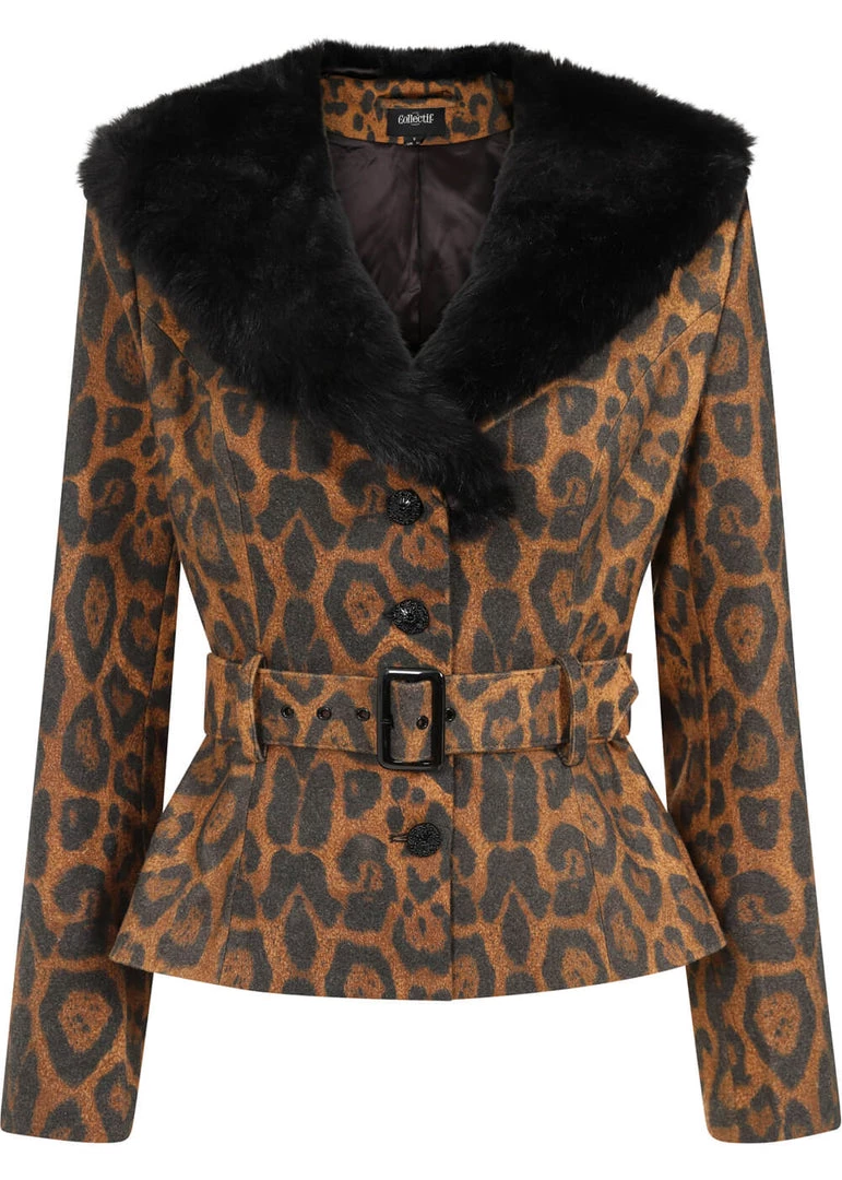 Collectif Molly Leopard 50's Jacket Leo Multi