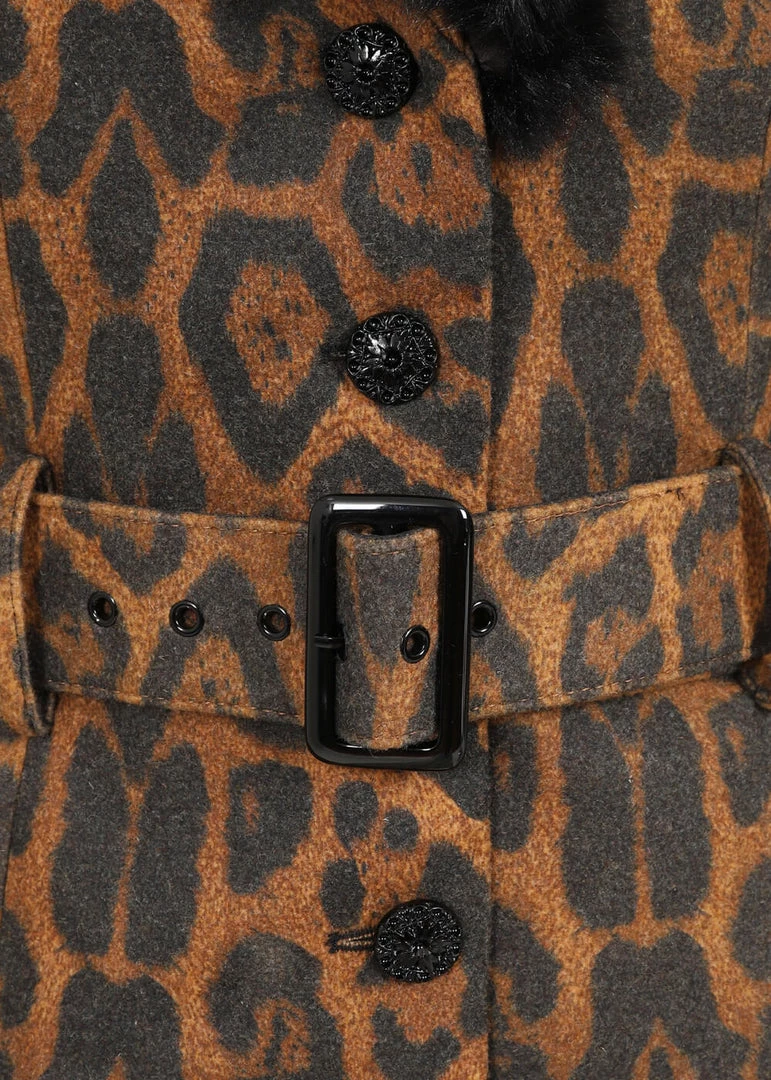 Collectif Molly Leopard 50's Jacket Leo Multi