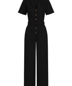 New In Collectif Caterina Vintage 40's Jumpsuit Black